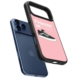 Coque iPhone 17 Pro Max - Silicone rigide noir princesse en basket