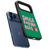 iPhone 17 Pro Max Case Hülle - Silikon schwarz Smile for no reason 2026