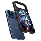 Coque iPhone 17 Pro Max - Silicone rigide noir VR SpaceCat Odyssey