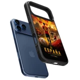 Coque iPhone 18 Pro Max / 17 Pro Max - Silicone rigide noir Football Espagne splash 2026