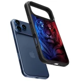 iPhone 17 Pro Max Case Hülle - Silikon schwarz Tiger Blue Red