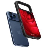 iPhone 17 Pro Max Case Hülle - Silikon schwarz Valentine 2022 Rose