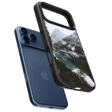 Coque iPhone 17 Pro Max - Silicone rigide noir Winter 22 snowy mountain and lake