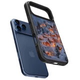 Coque iPhone 17 Pro Max - Silicone rigide noir Winter 25 Winter snowy village
