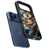Coque iPhone 18 Pro / 17 Pro - Silicone rigide noir Christmas 25 Xmas Decorated Tree