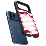 iPhone 17 Pro Case Hülle - Silikon schwarz Vereinigten Staaten 2026 personalisierbares Fussballtrikot