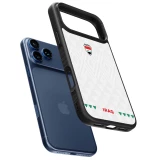 iPhone 17 Pro Case Hülle - Silikon schwarz Irak 2026 personalisierbares Fussballtrikot