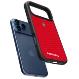 iPhone 17 Pro Case Hülle - Silikon schwarz Portugal 2026 personalisierbares Fussballtrikot