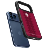 Coque iPhone 17 Pro - Silicone rigide noir Maillot de football Qatar 2026 personnalisable