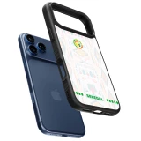 Coque iPhone 17 Pro - Silicone rigide noir Maillot de football Sénégal 2026 personnalisable