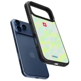 Coque iPhone 17 Pro - Silicone rigide noir Maillot de football Suisse Away 2026 personnalisable
