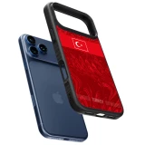 iPhone 17 Pro Case Hülle - Silikon schwarz Türkei 2026 personalisierbares Fussballtrikot