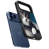 iPhone 17 Pro Case Hülle - Silikon schwarz Meow 23