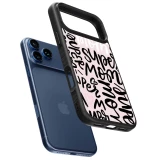 Coque iPhone 17 Pro - Silicone rigide noir Mom 2024 Super mom