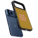 Coque iPhone 17 Pro - Silicone rigide noir Mom 2026 Are Magic