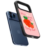 Coque iPhone 17 Pro - Silicone rigide noir Mom 2026 Berry best
