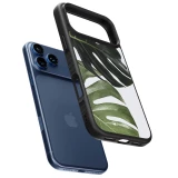 Coque iPhone 18 Pro / 17 Pro - Silicone rigide noir Monstera Plant