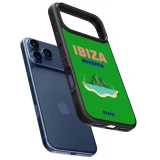 iPhone 17 Pro Case Hülle - Silikon schwarz Pop Summer Destination Ibiza