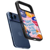 iPhone 17 Pro Case Hülle - Silikon schwarz Preppy Today is Going to be a good day