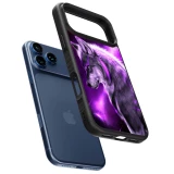 iPhone 17 Pro Case Hülle - Silikon schwarz Purple Sky Wolf