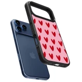 iPhone 17 Pro Case Hülle - Silikon schwarz Saint Valentines Day 26 Pattern heart