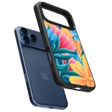 Coque iPhone 17 Pro - Silicone rigide noir Spring 23 colorful flowers