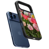 iPhone 17 Pro Case Hülle - Silikon schwarz Tulips Spring 2026