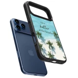 Coque iPhone 17 Pro - Silicone rigide noir Summer 2025 Life is better at the beach
