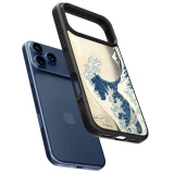 Coque iPhone 17 Pro - Silicone rigide noir Tableau art - La Grande Vague de Kanagawa - Hokusai