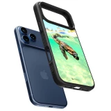 Coque iPhone 18 Pro / 17 Pro - Silicone rigide noir Turtle Underwater