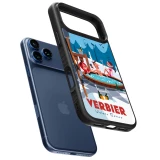 Coque iPhone 17 Pro - Silicone rigide noir Verbier Mountain Jacuzzi