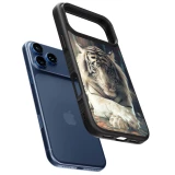 Coque iPhone 18 Pro / 17 Pro - Silicone rigide noir Zen Tiger