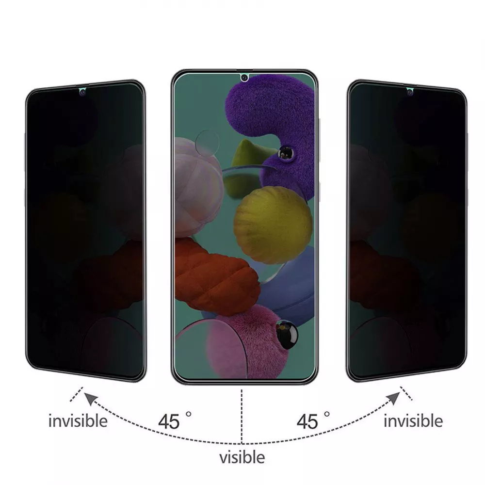 Samsung Galaxy S21 Ultra 3D Privacy Anti-Spy Tempered Glass - Bildschirm Schutzglas mit schwarzen Rändern