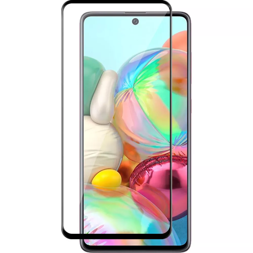 3D Tempered Glass Samsung Galaxy A21s - Full Screen Display Schutzglas mit schwarzem Rahmen