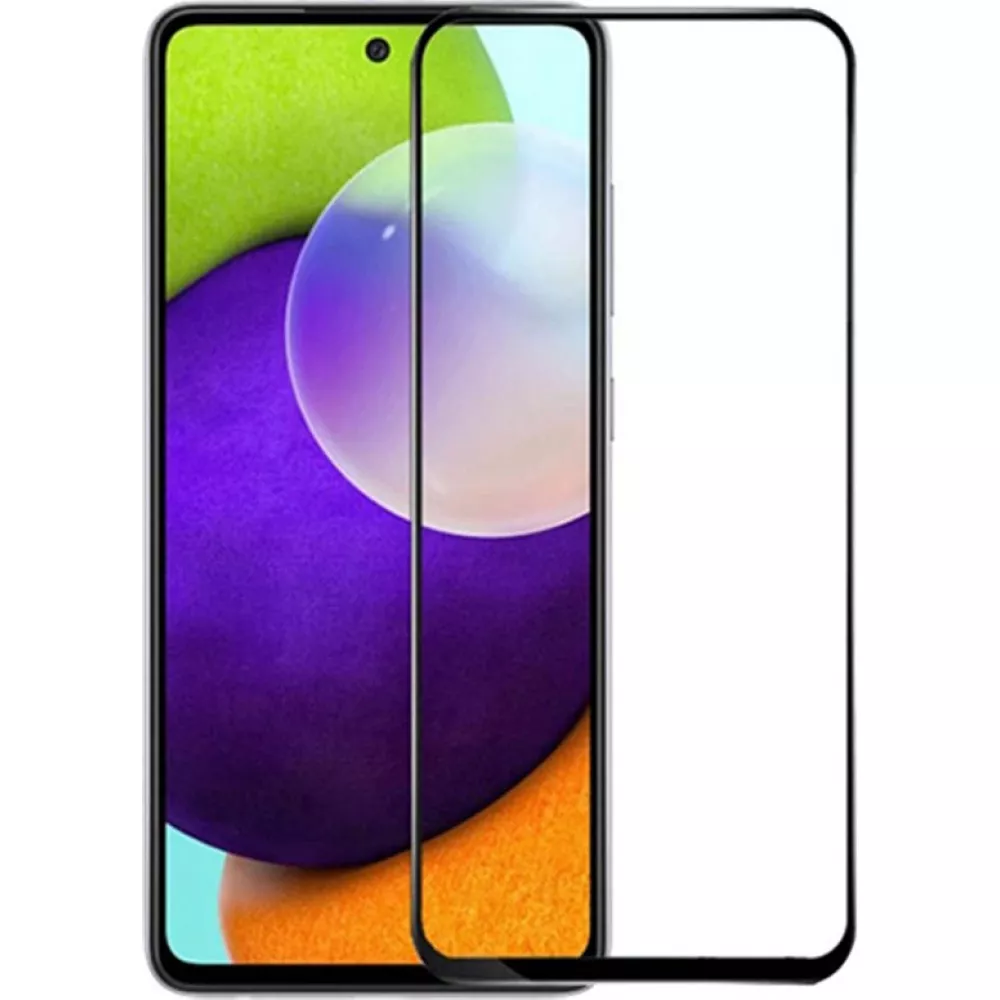 3D Tempered Glass Samsung Galaxy A52 - Full Screen Display Schutzglas mit schwarzem Rahmen