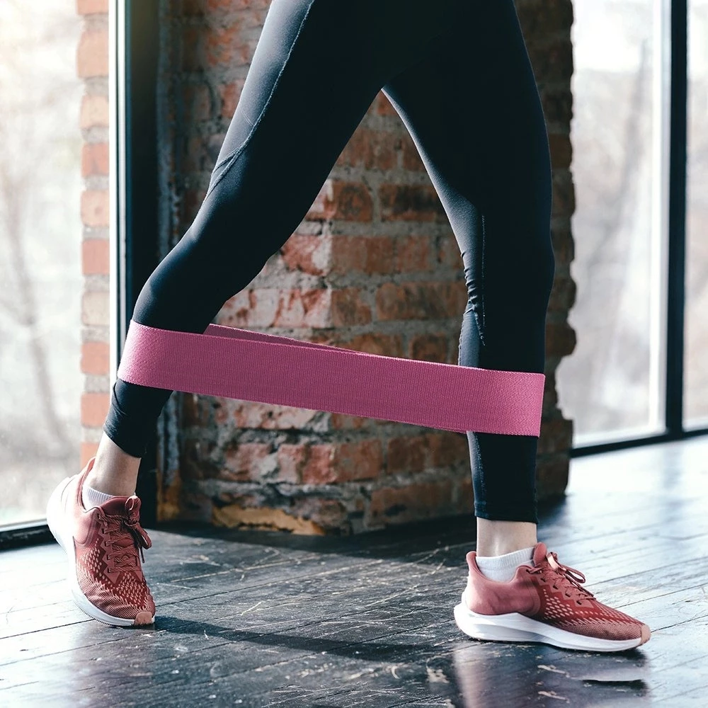3 elastische Mini-B&auml;nder aus Stoff f&uuml;r Yoga, Crossfit und Fitness - Mehrfarbig
