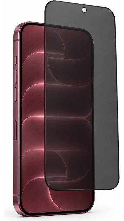 3D Tempered Glass iPhone 18 Pro Max - Vitre de protection d'écran intégrale Privacy anti-espion avec bords noirs