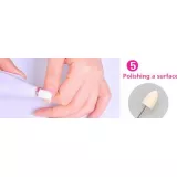 5 en 1 appareil électronique de soin des ongles manucure polissage avec 5 embouts - Blanc