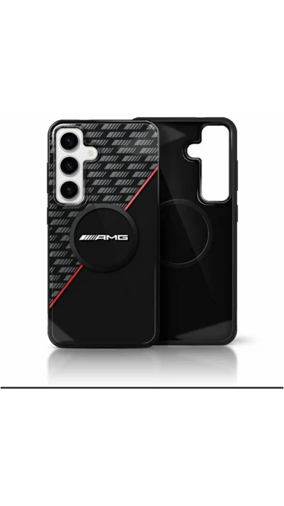 Galaxy S25 Case Hülle - AMG Red Stripe MagSafe - Schwarz