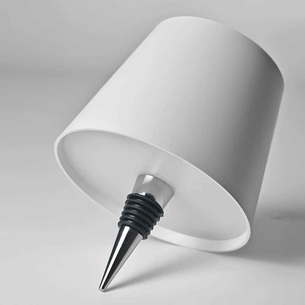 Abat-jour design lampe LED pour bouteille adaptable universel - Blanc