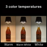 Abat-jour lampe LED pour bouteille adaptable universel - Noir