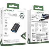 Acefast J1 - Adaptateur USB-A 3.0 (femelle) vers USB-C 3.0 (m&acirc;le) 5Gb/s - Noir