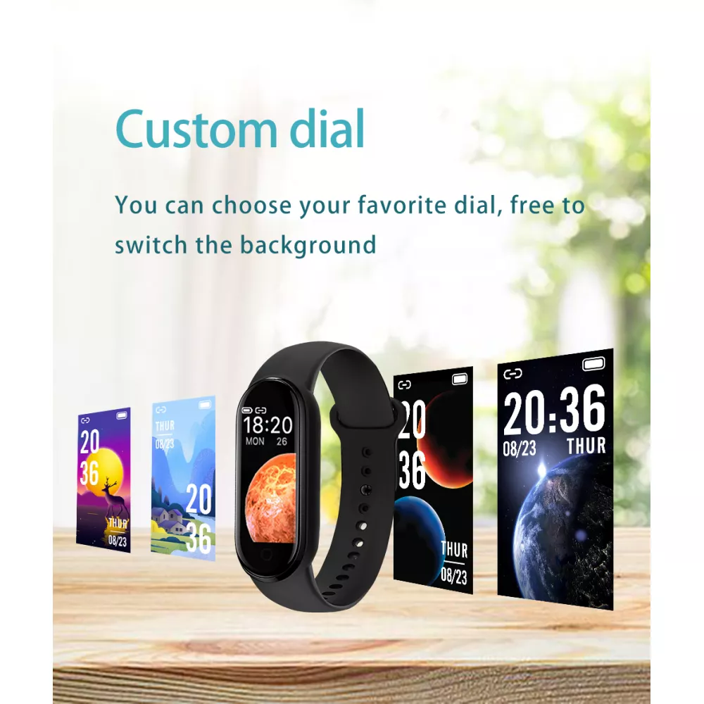 Active Fitness Tracker M7 - Bracelet sportif intelligent Montre connectée Bluetooth - Noir