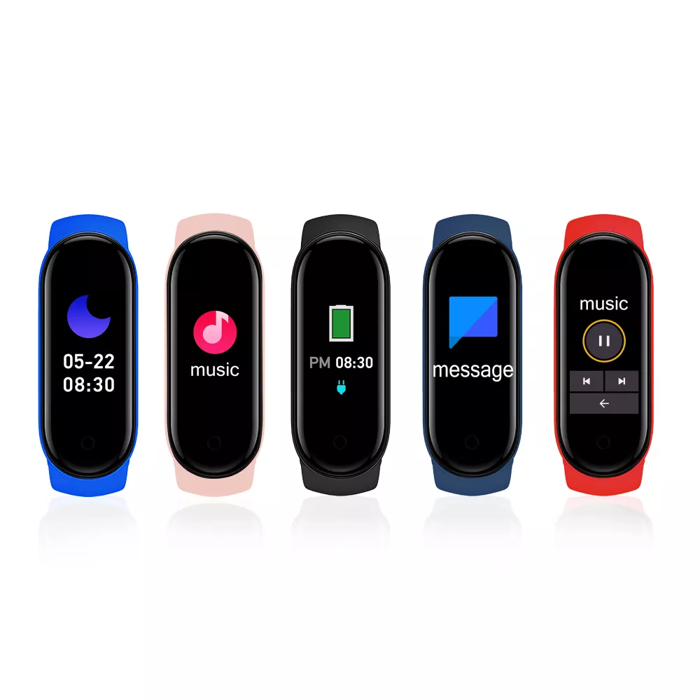 Active Fitness Tracker M7 - Bracelet sportif intelligent Montre connectée Bluetooth - Noir