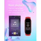 Active Fitness Tracker M7 - Bracelet sportif intelligent Montre connectée Bluetooth - Rouge