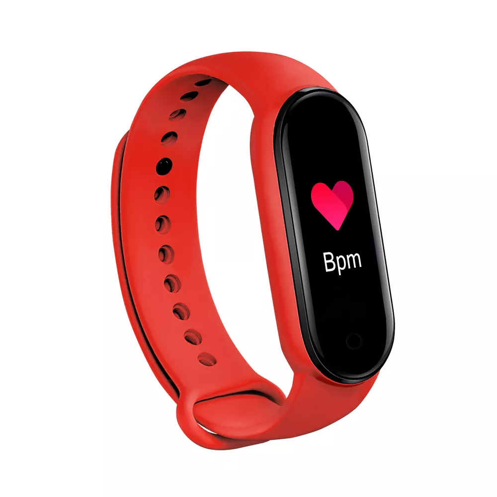 Active Fitness Tracker M7 - Bracelet sportif intelligent Montre connectée Bluetooth - Rouge