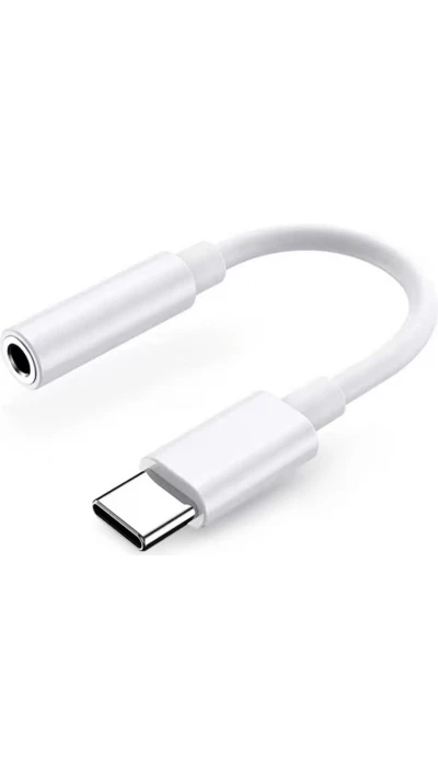 Adaptateur DAC USB-C vers mini jack 3.5mm Samsung original by Mobeen GP-TGU023AE pour audio haute qualit&eacute; - Blanc
