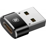 Adaptateur USB-C vers USB-A Mini Baseus haut d&eacute;bit pour appareils compatibles - Noir