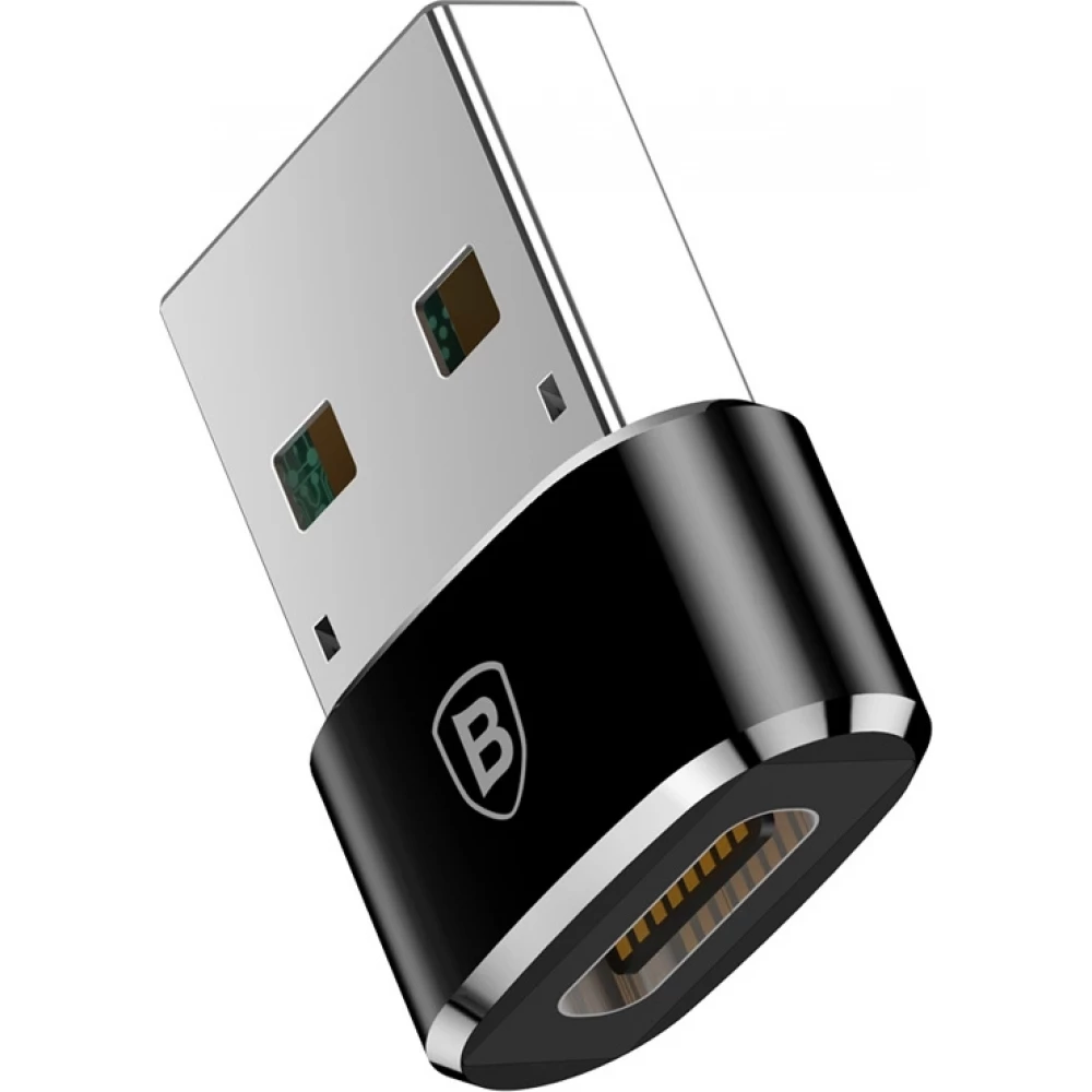 Adaptateur USB-C vers USB-A Mini Baseus haut d&eacute;bit pour appareils compatibles - Noir