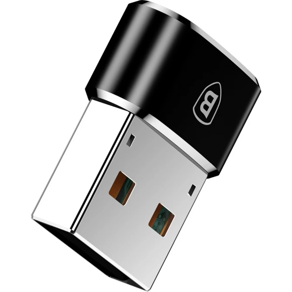 Adaptateur USB-C vers USB-A Mini Baseus haut d&eacute;bit pour appareils compatibles - Noir